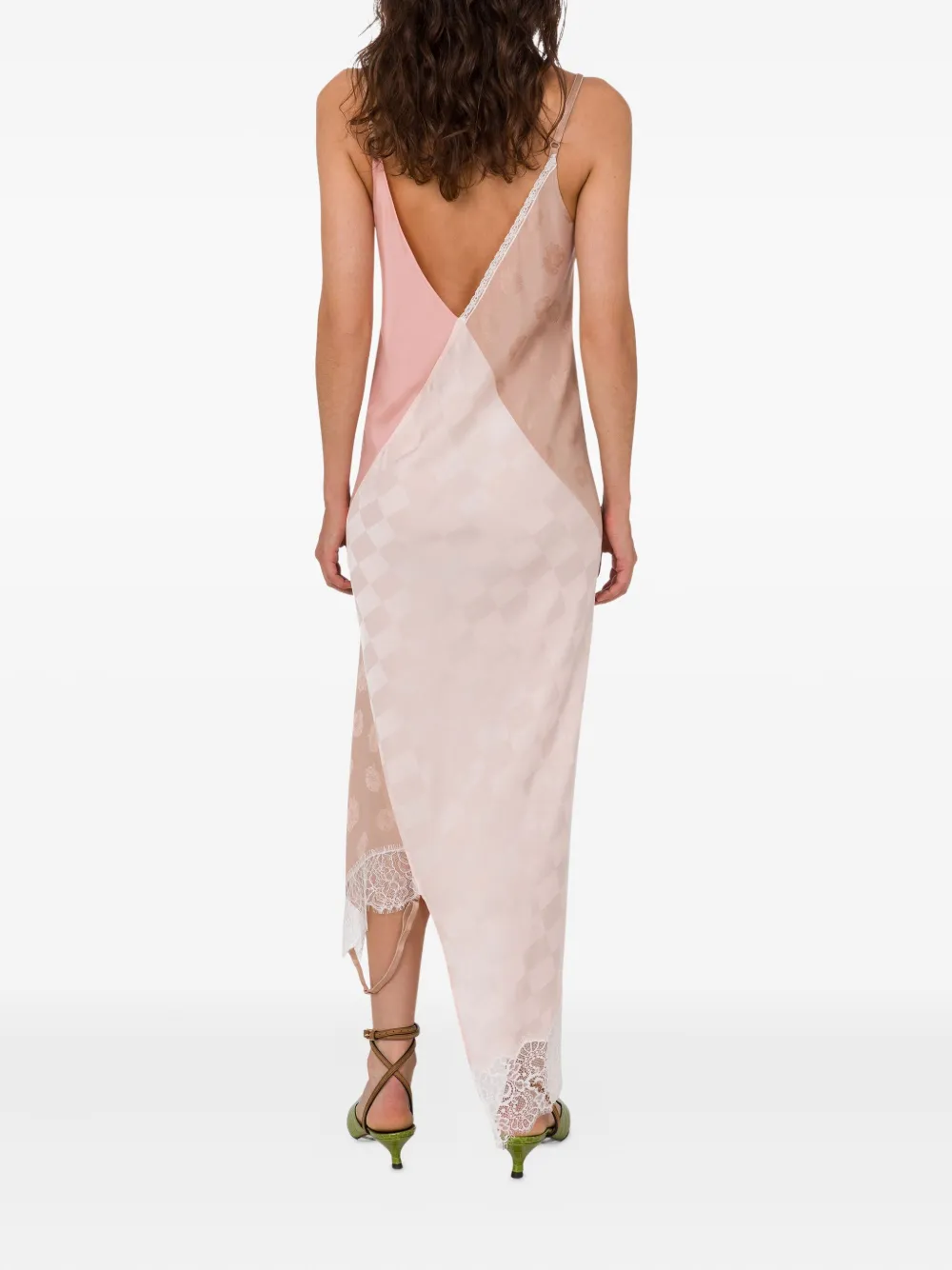 Moschino Midi-jurk met kant Beige