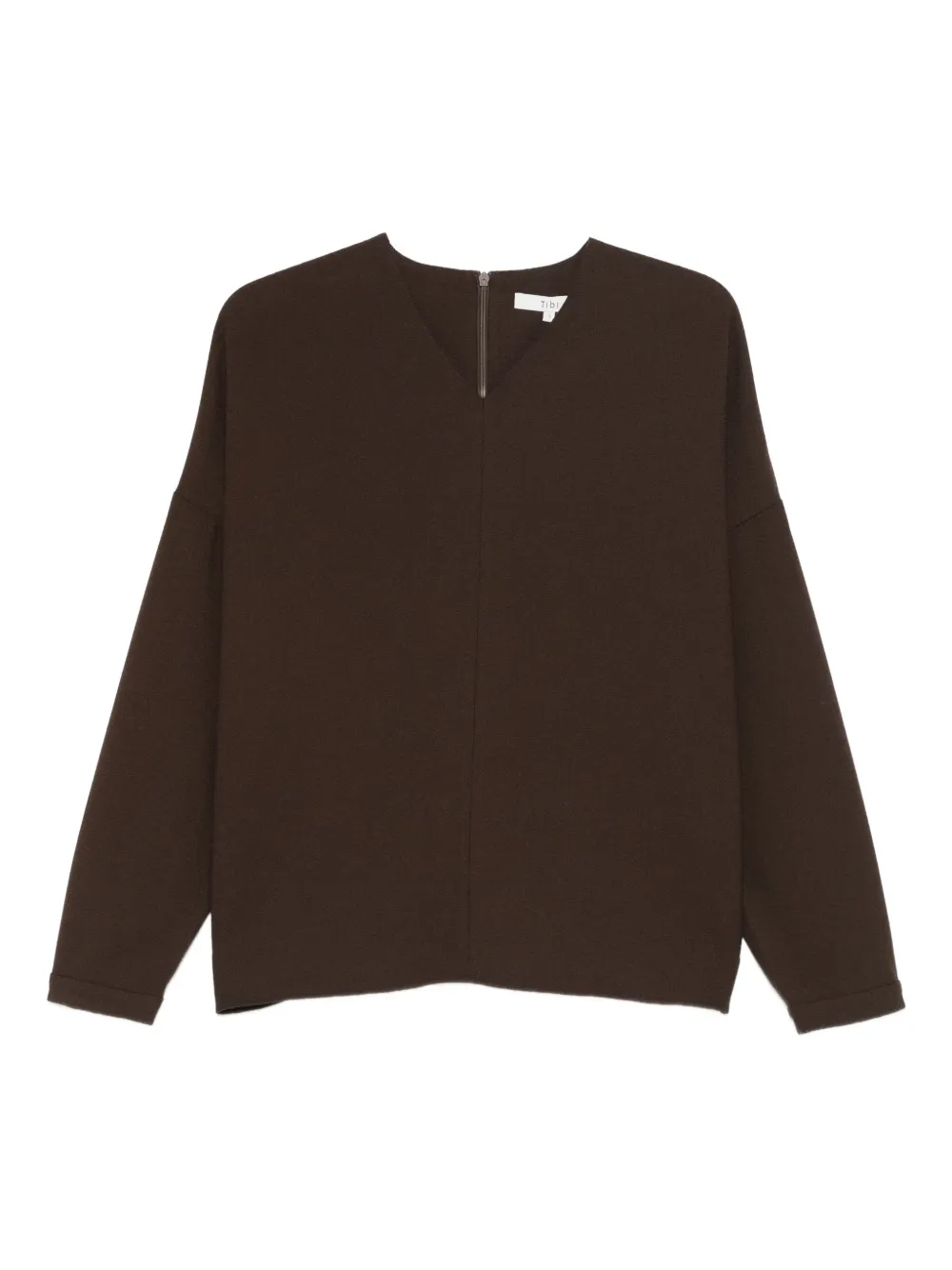 Tibi V-neck blouse | Brown | Image 1