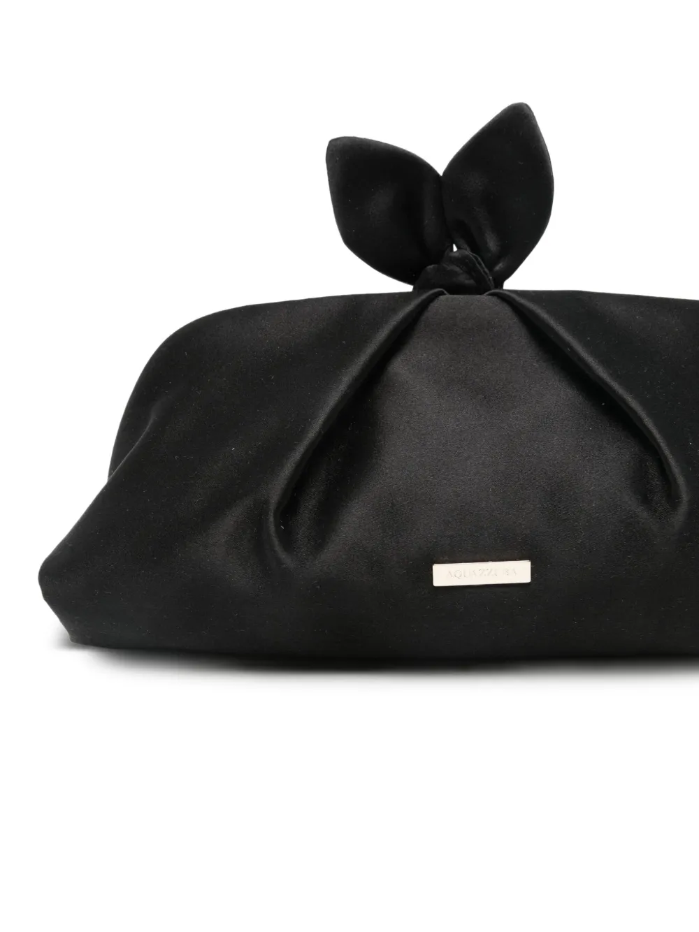 Aquazzura Bow Tie clutch met ketting Zwart