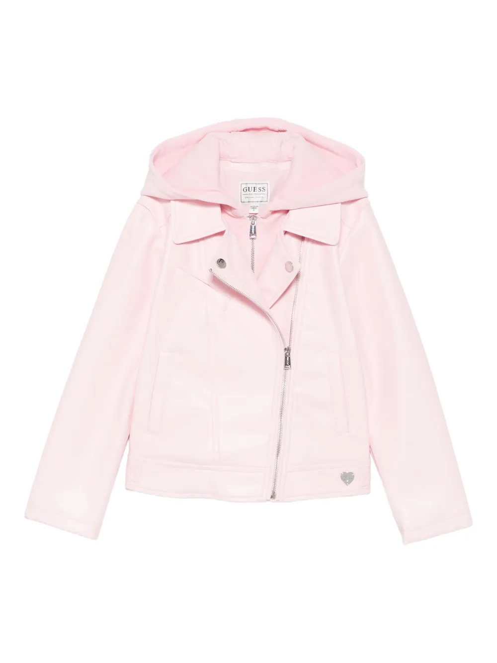 guess kids hooded zip-fastening jacket - ピンク guess kids hooded zip-fastening jacket - ピンク
