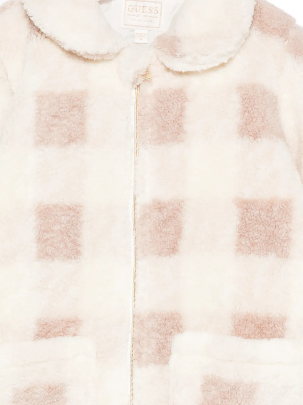 guess kids Geruit jack met zak Beige