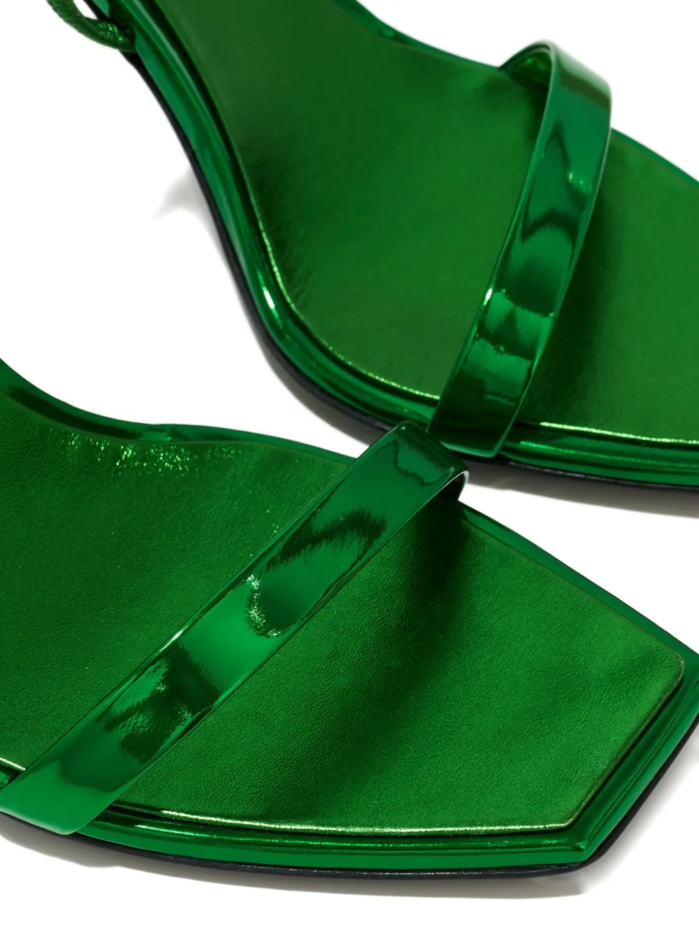 3juin 95 mm sandalen met vierkante neus Groen