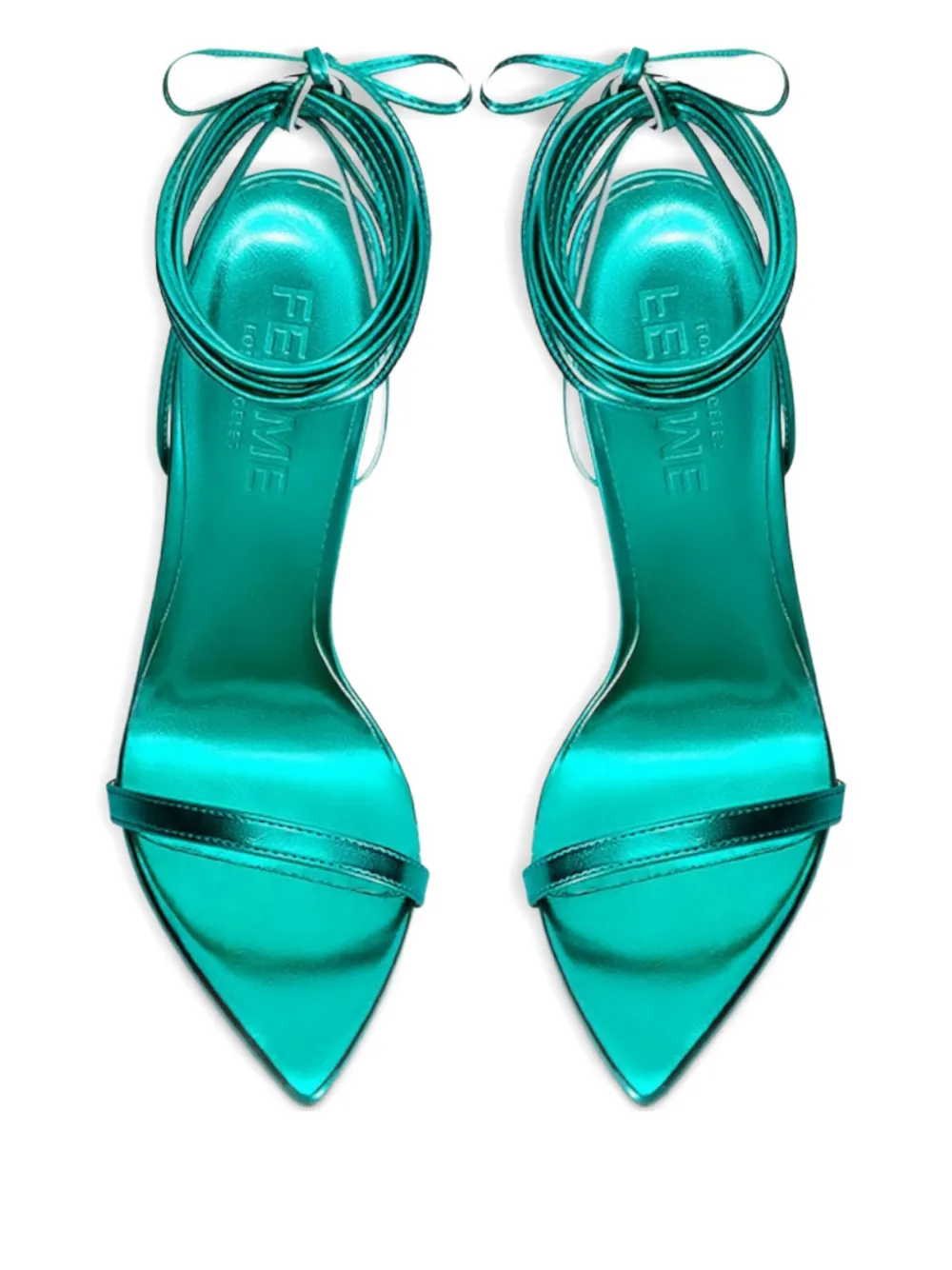 Femme La 120 mm London sandalen met veters Groen