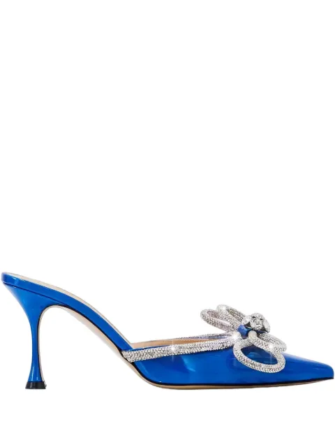 MACH & MACH pointed crystal-bow mules
