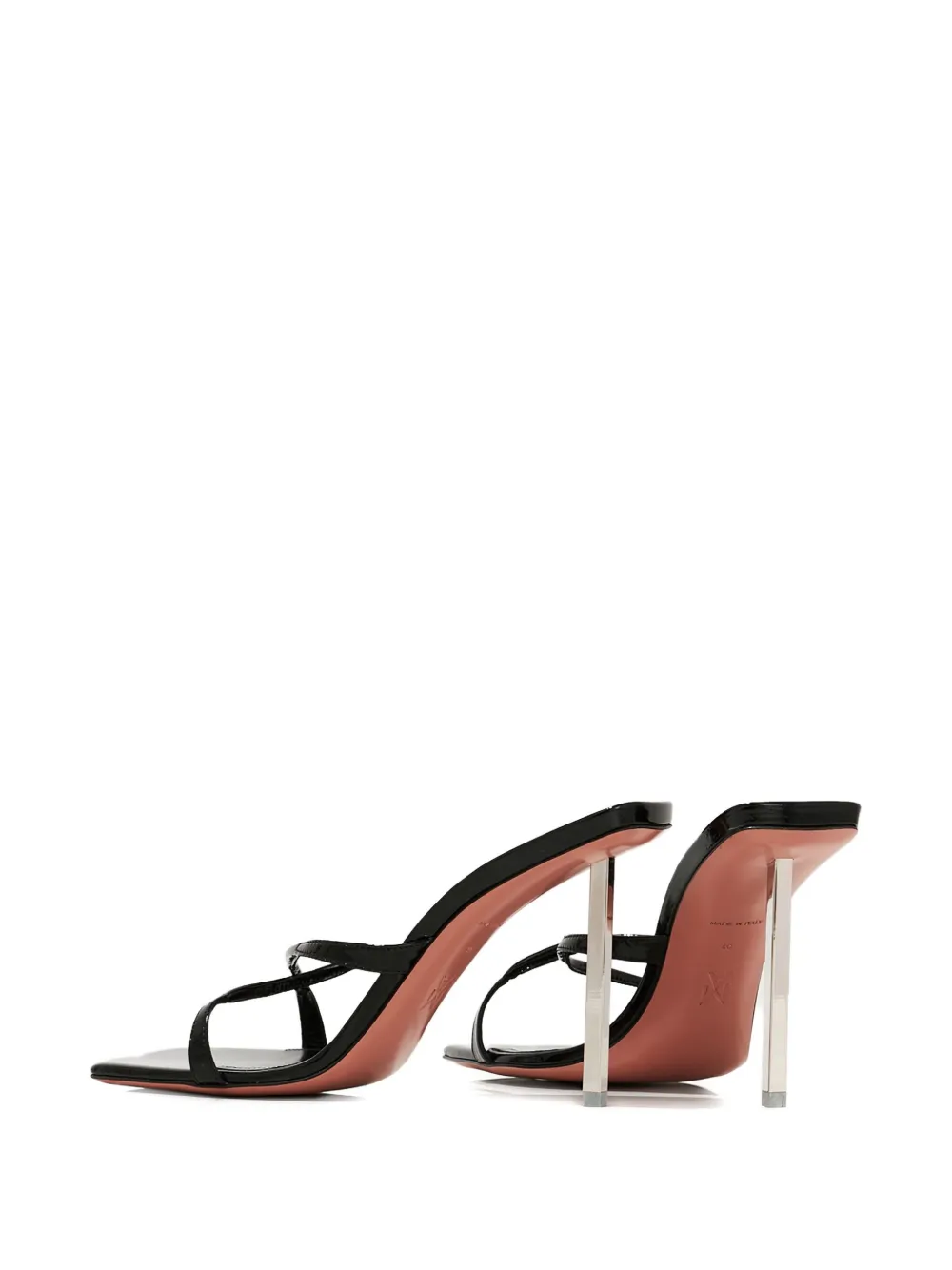 Amina Muaddi 95 mm Adriana sandalen Zwart