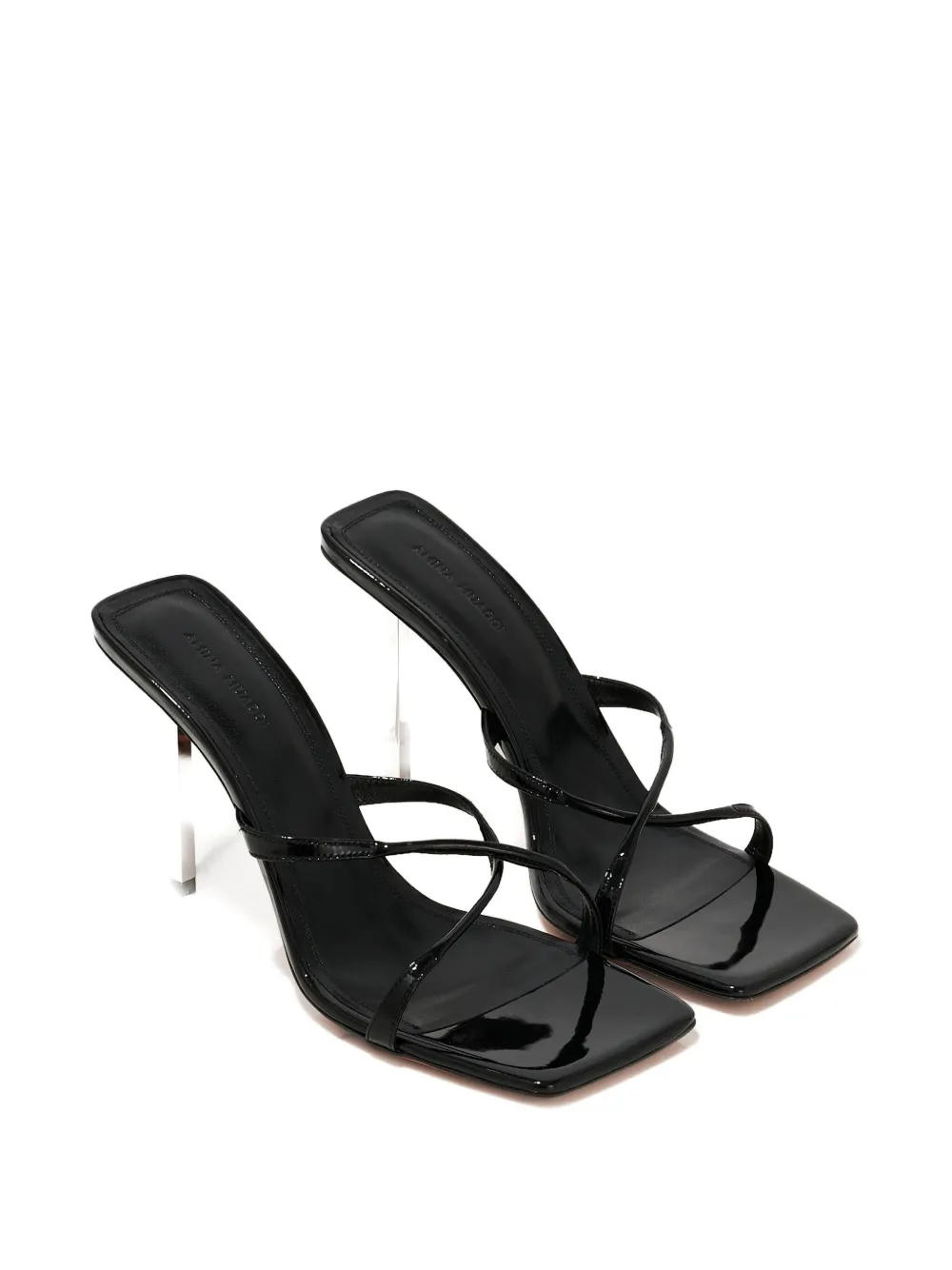 Amina Muaddi 95 mm Adriana sandalen Zwart