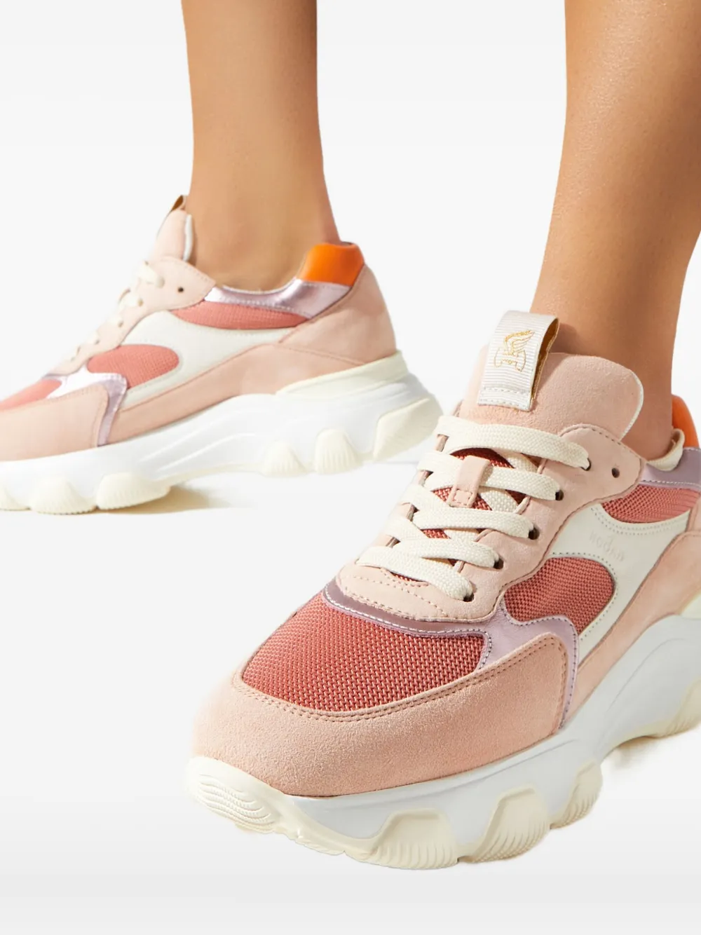 Hogan Hyperactive Lace-up Sneakers In Pink