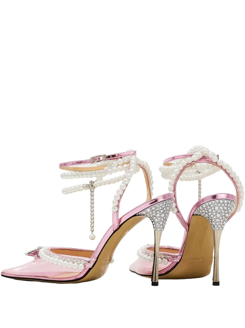 MACH & MACH Diamond of Elizabeth pumps met kristallen parel Wit