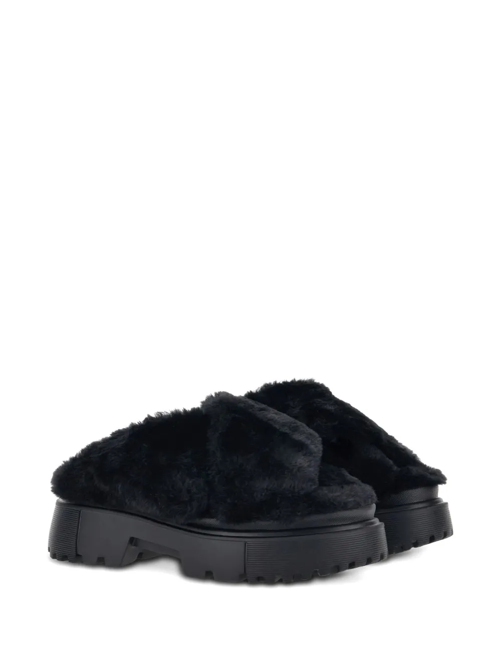 Hogan crossed bands slides Zwart