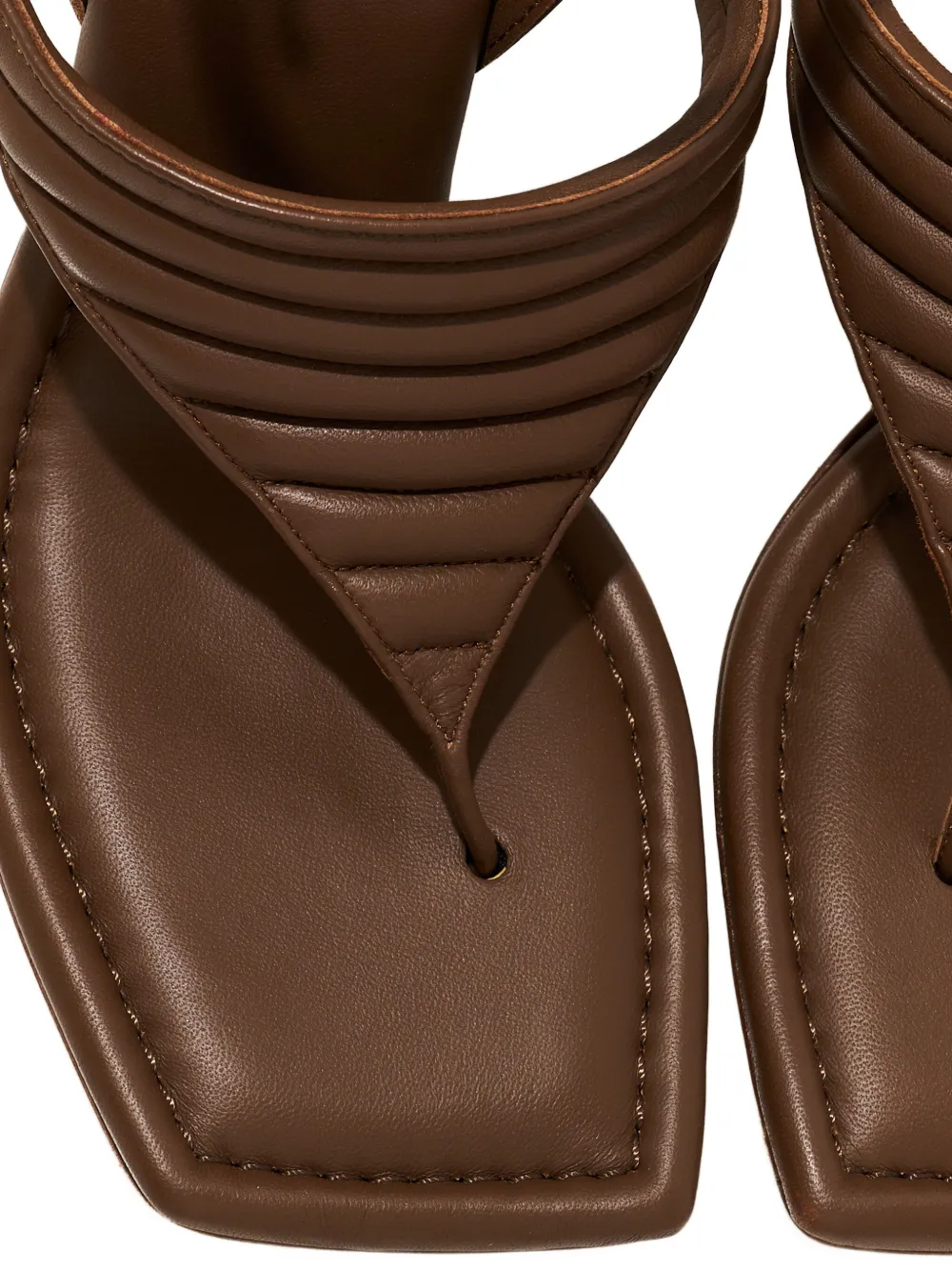 GIABORGHINI 110 mm sandalen met vierkante neus en enkelbandje Bruin