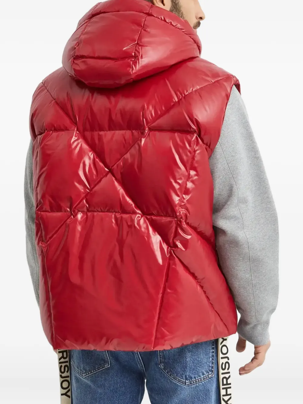 Khrisjoy Bodywarmer met capuchon en rits Rood