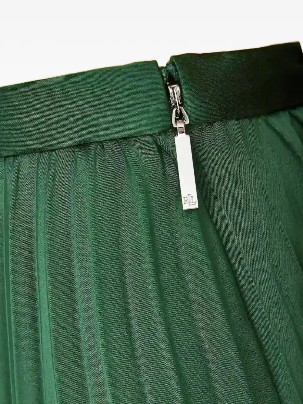 Ralph Lauren Pleated Midi Skirt In Green