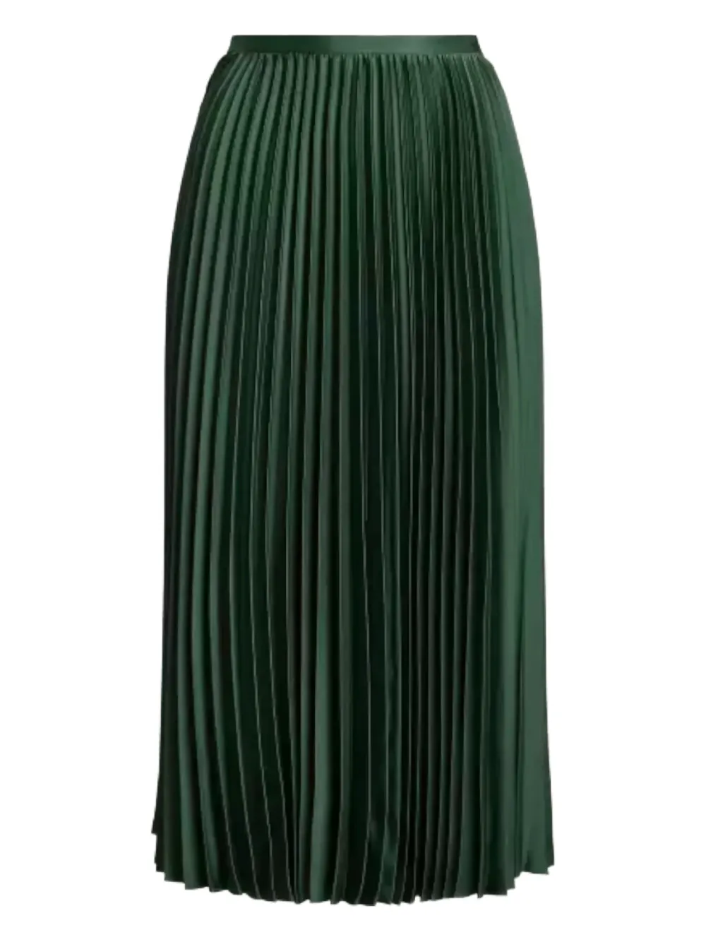 Ralph Lauren Pleated Midi Skirt In Green