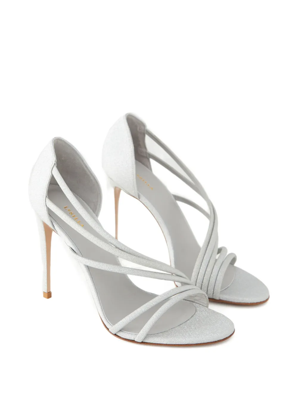 Le Silla 105 mm Scarlet stiletto sandalen Zilver