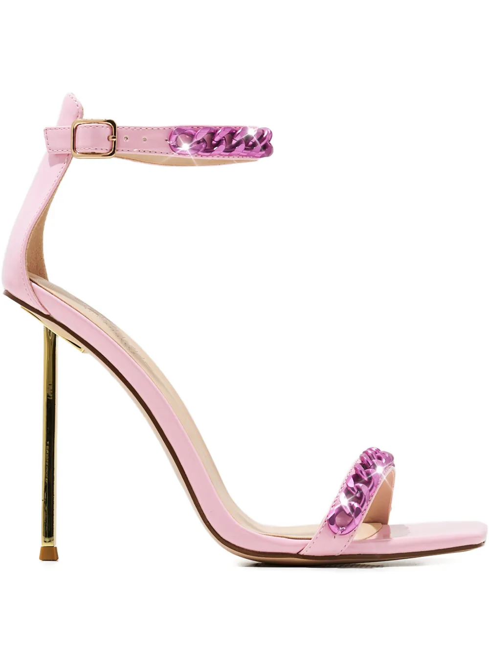 Femme La 110 mm Imogen sandalen met ketting Roze