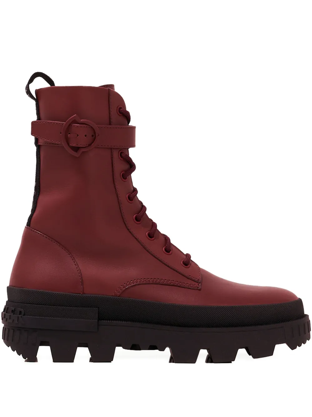 Moncler Carine laarzen met veters en gesp Rood
