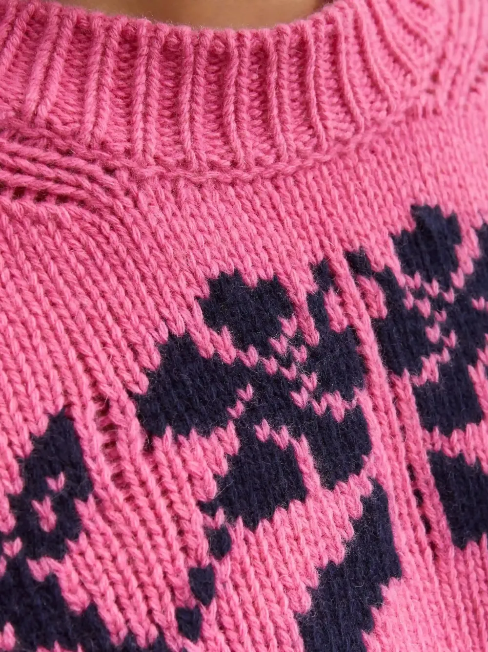 High Sport Georgia trui met intarsia patroon Roze