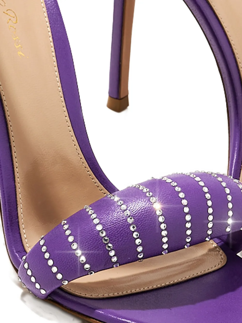 Gianvito Rossi 105mm Crystal-embellished Sandals In Purple