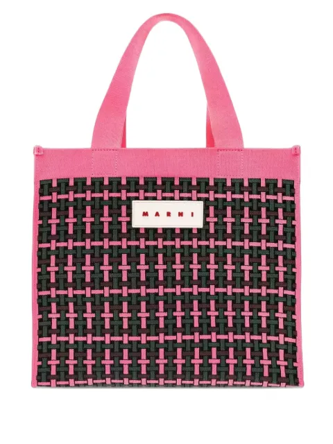 Marni cotton-blend tote bag