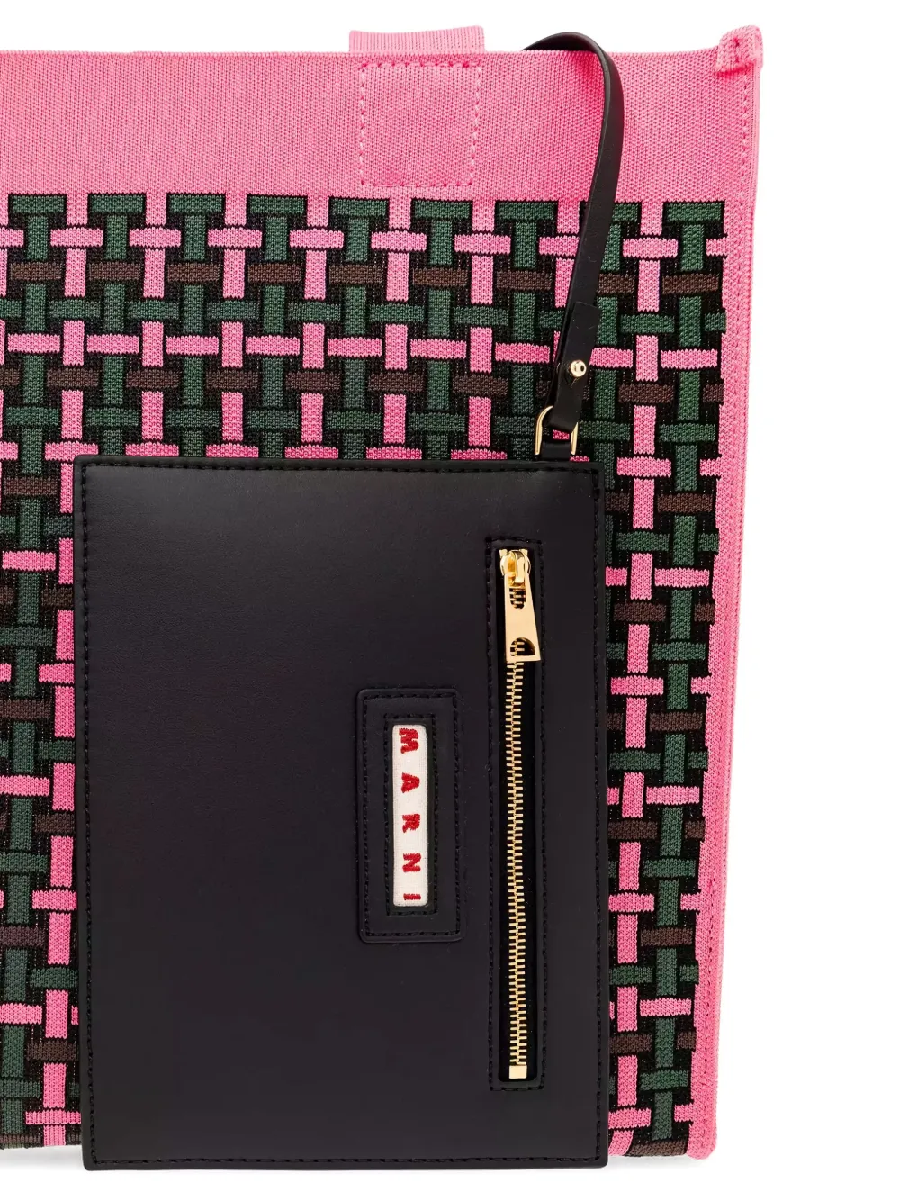 Marni Cotton-blend Tote Bag In Pink
