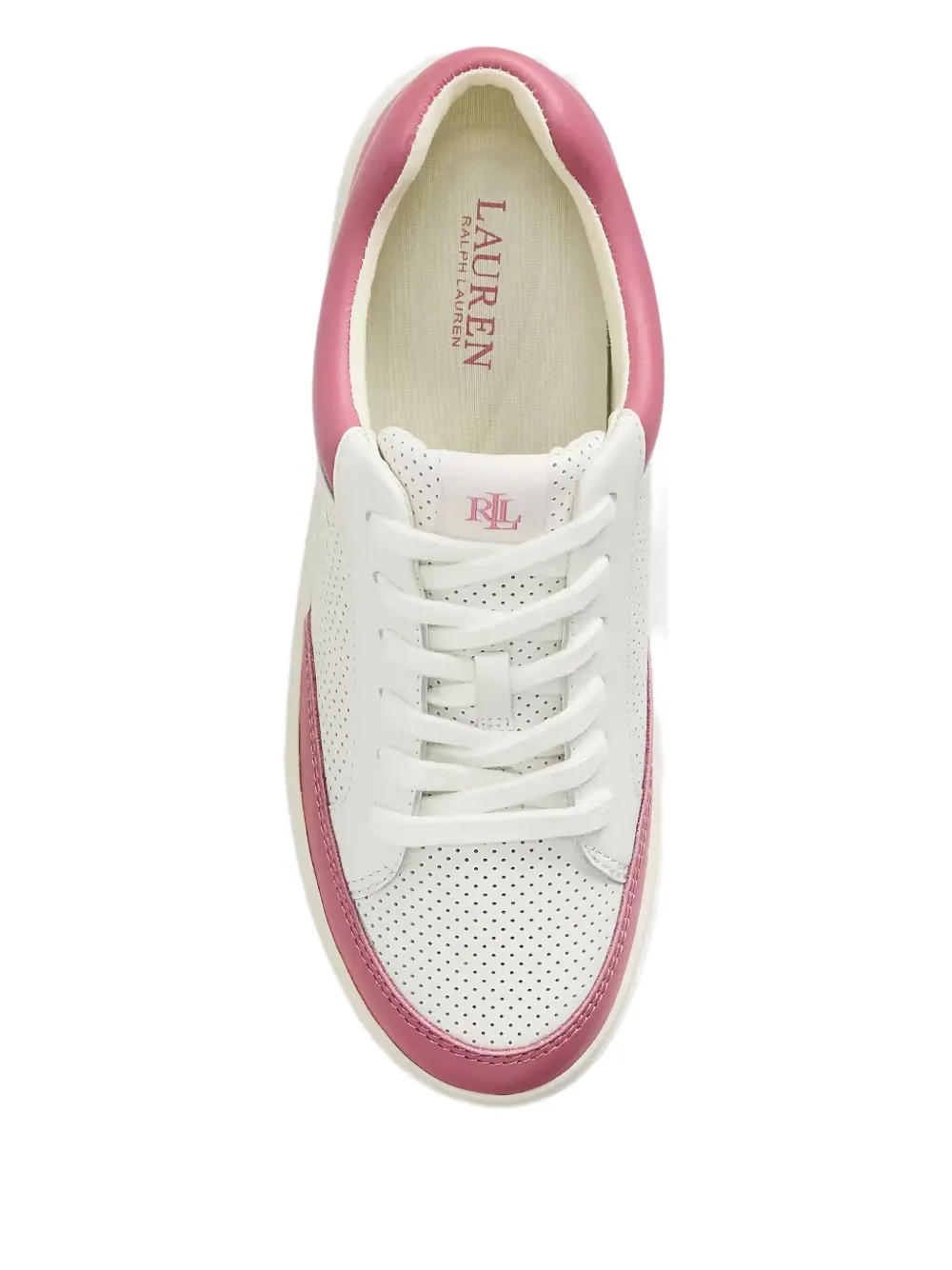 Lauren Ralph Lauren Hailey VI geperforeerde sneakers Wit