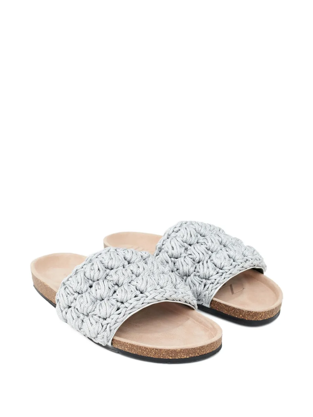 Jw Anderson Braided Flat Sandals In Gray
