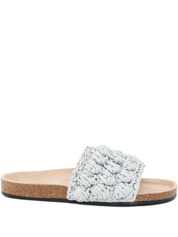 JW Anderson Braided Flat Sandals in Grey