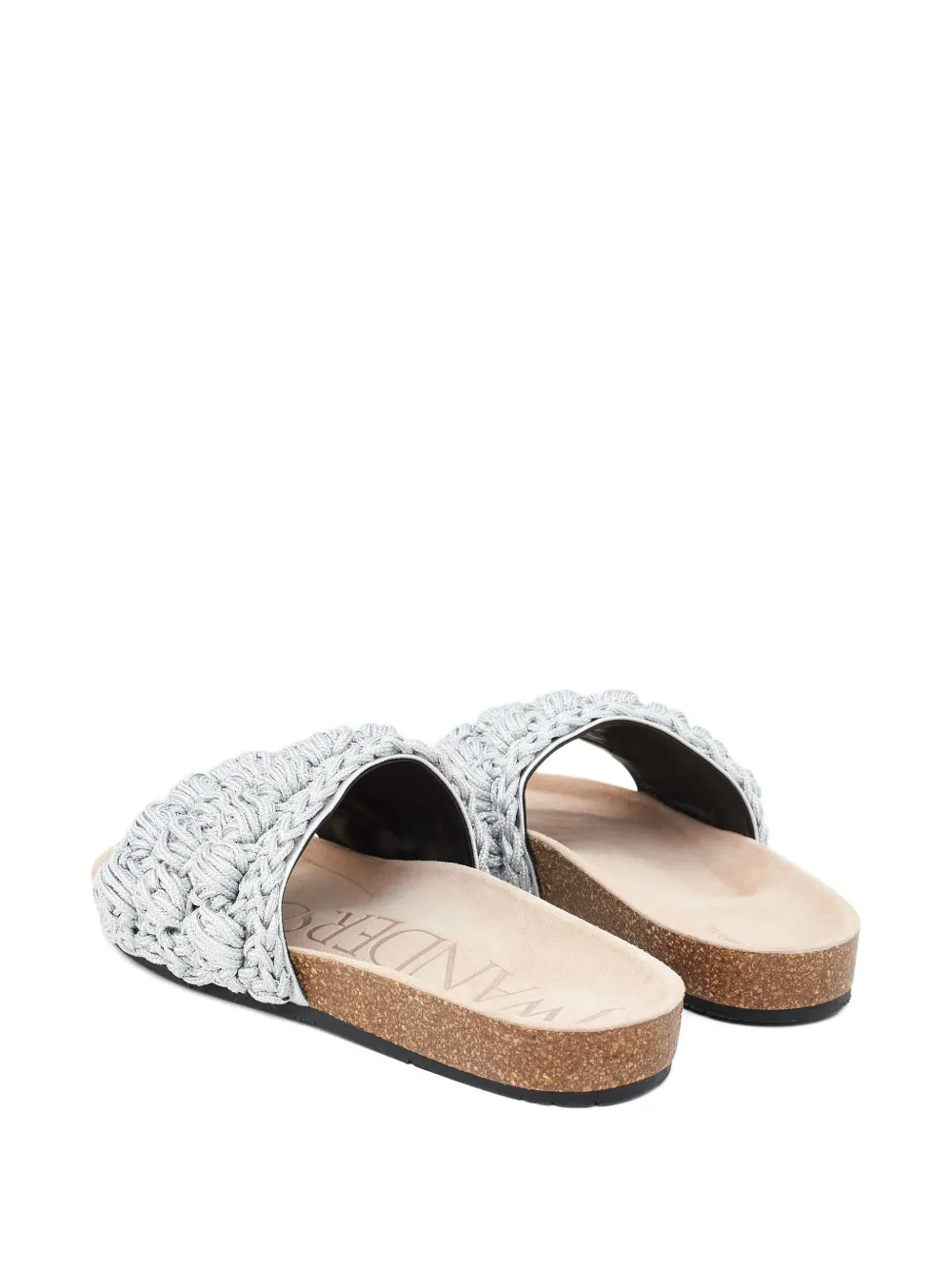 Jw Anderson Braided Flat Sandals In Gray