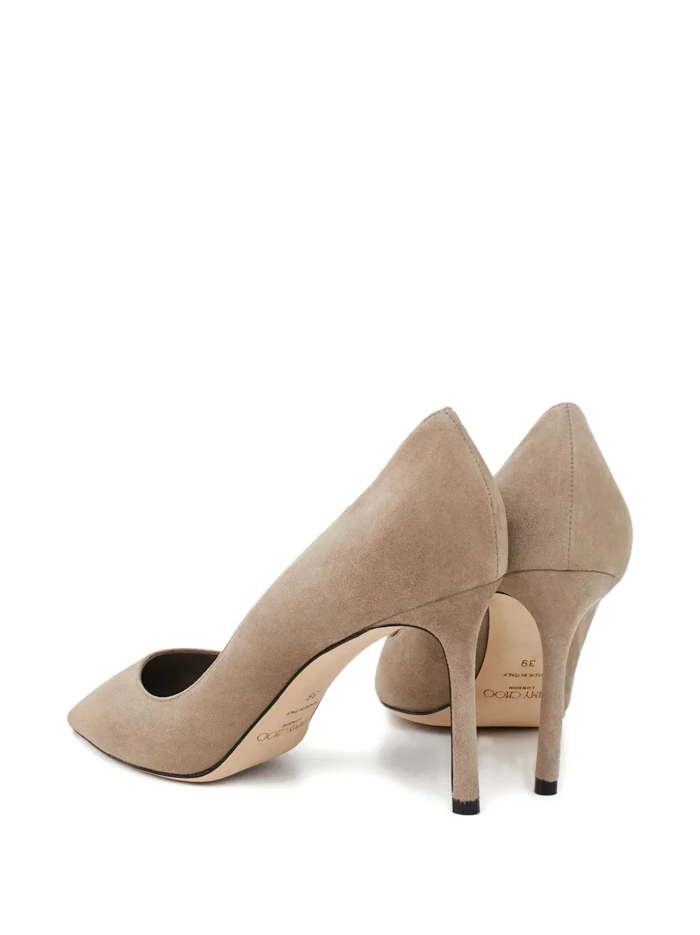 Jimmy Choo 85 mm Romy pumps met puntige neus Bruin