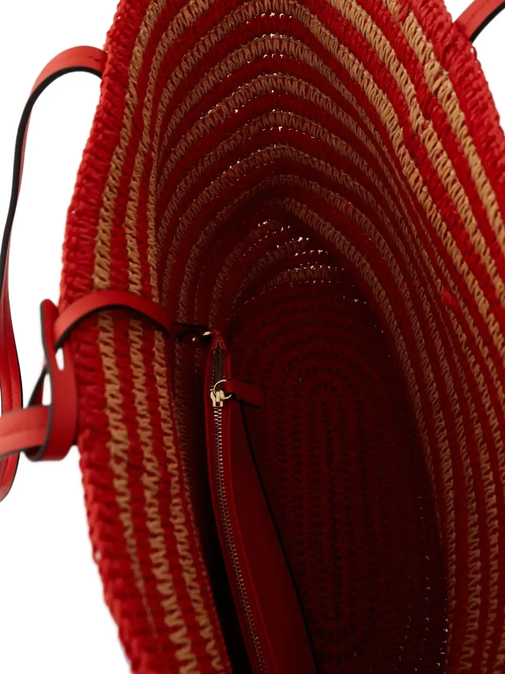 Lauren Ralph Lauren Rieten schoudertas Oranje