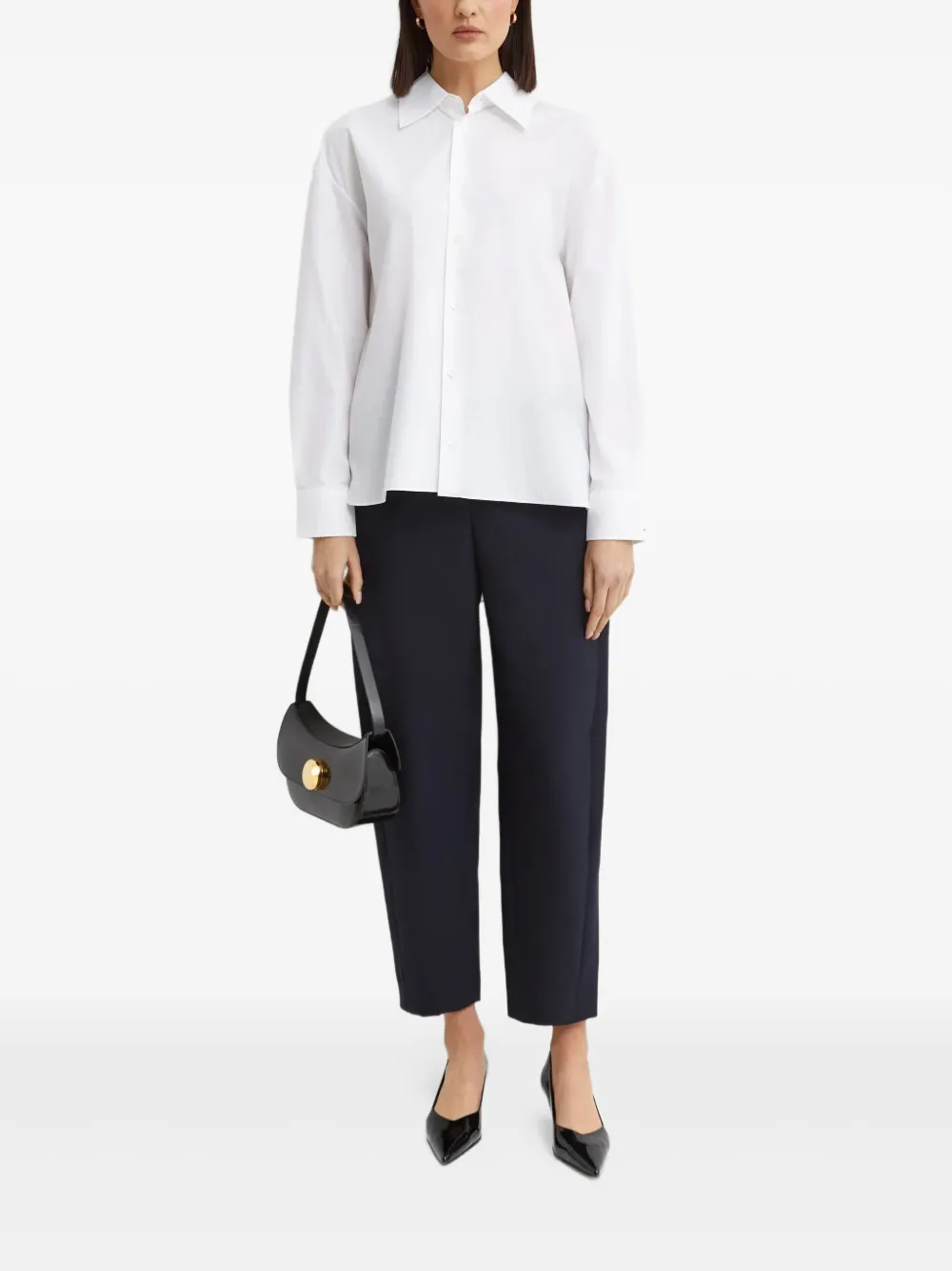 Marni Katoenen blouse met geborduurde manchetten - Wit