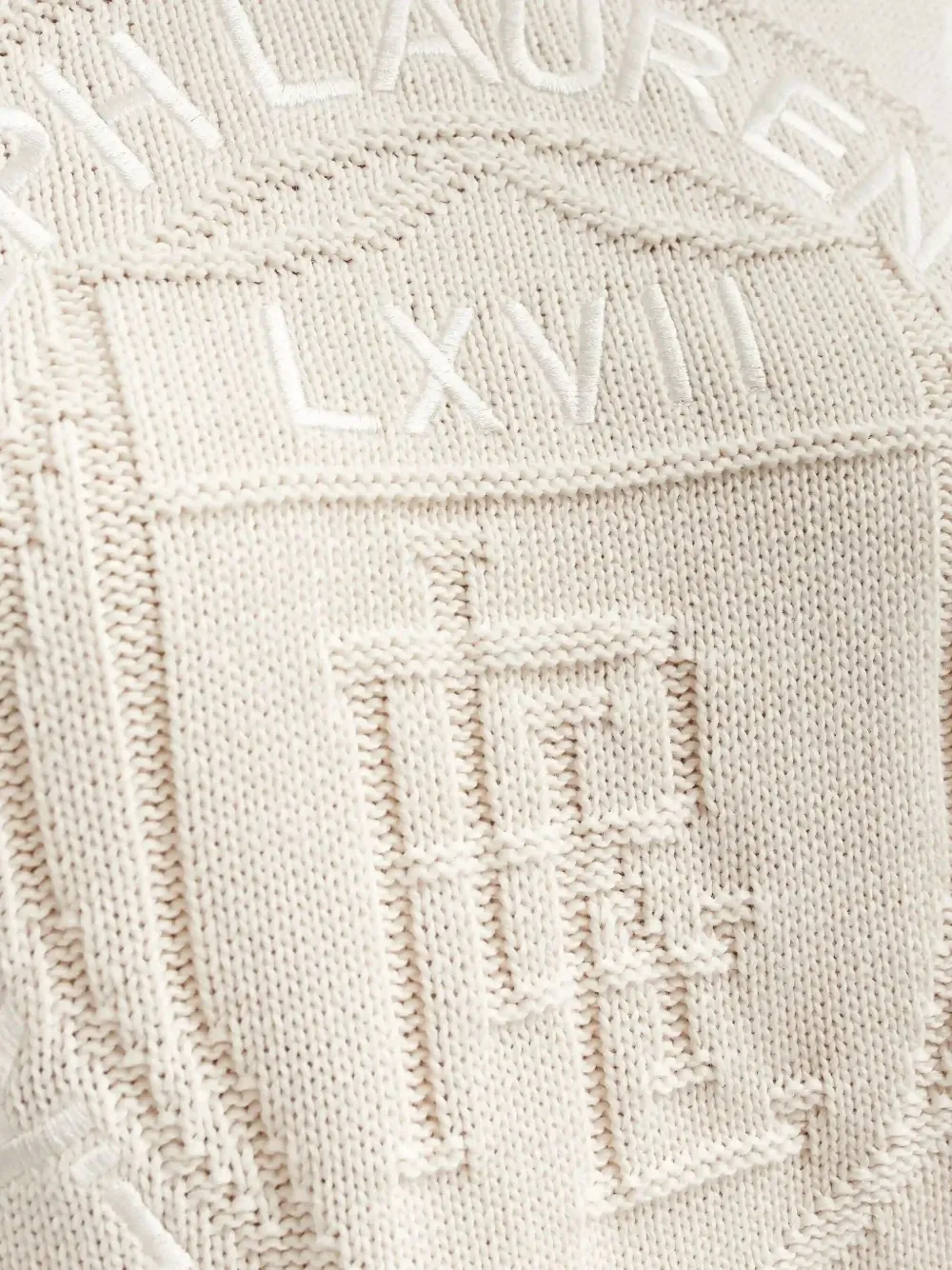 Ralph Lauren Logo-embroidered Crew-neck Sweater In Neutral
