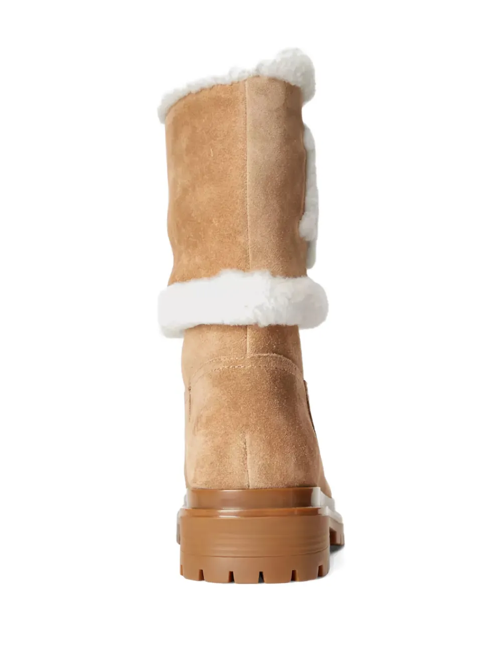 Ralph Lauren Logo-lettering Suede Boots In Neutral