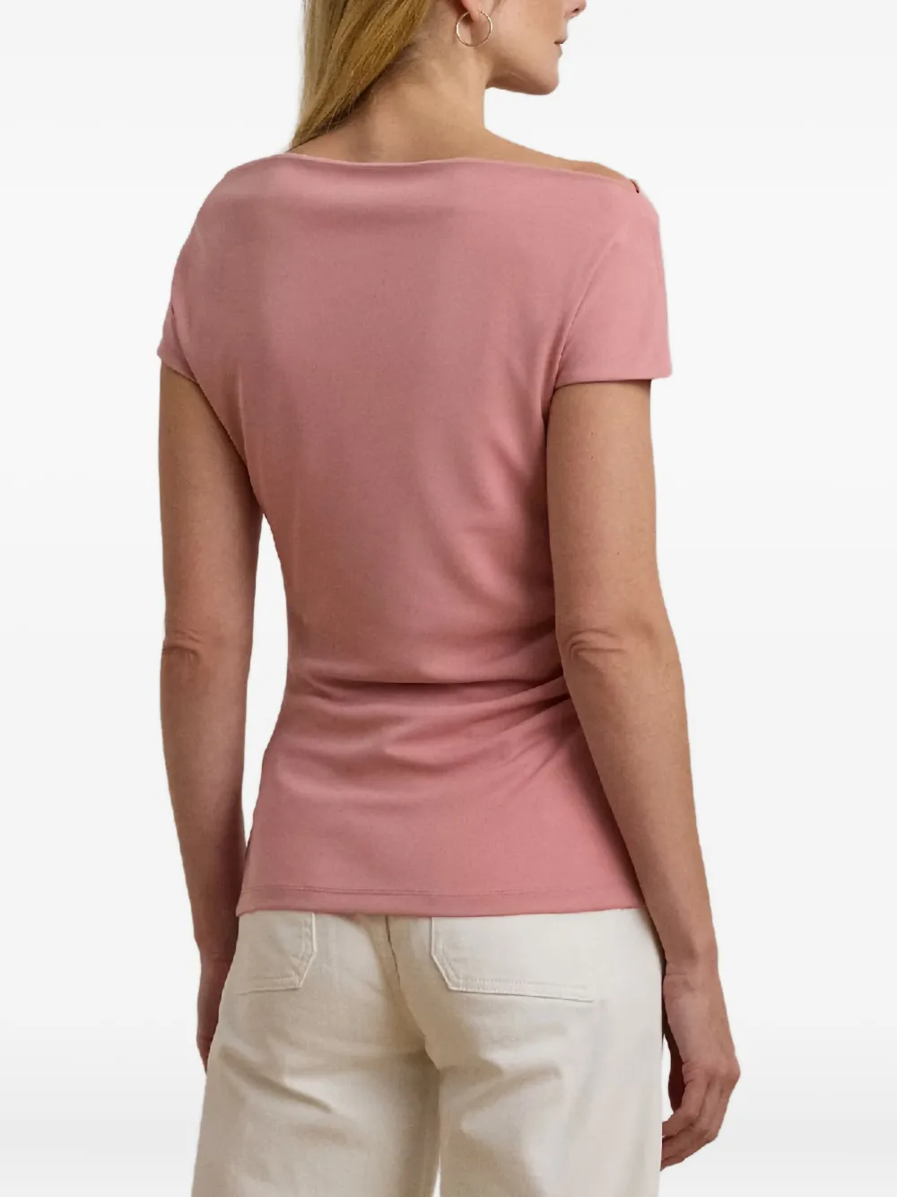 Lauren Ralph Lauren T-shirt met ruches Roze