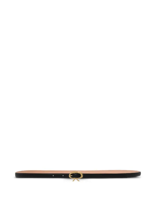 Gianvito Rossi Buckle-detail Leather Belt in Black