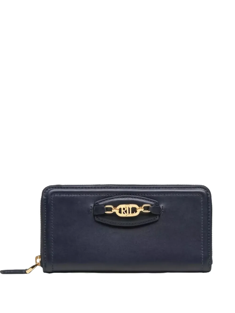 Ralph Lauren Logo Zip Wallet In Black