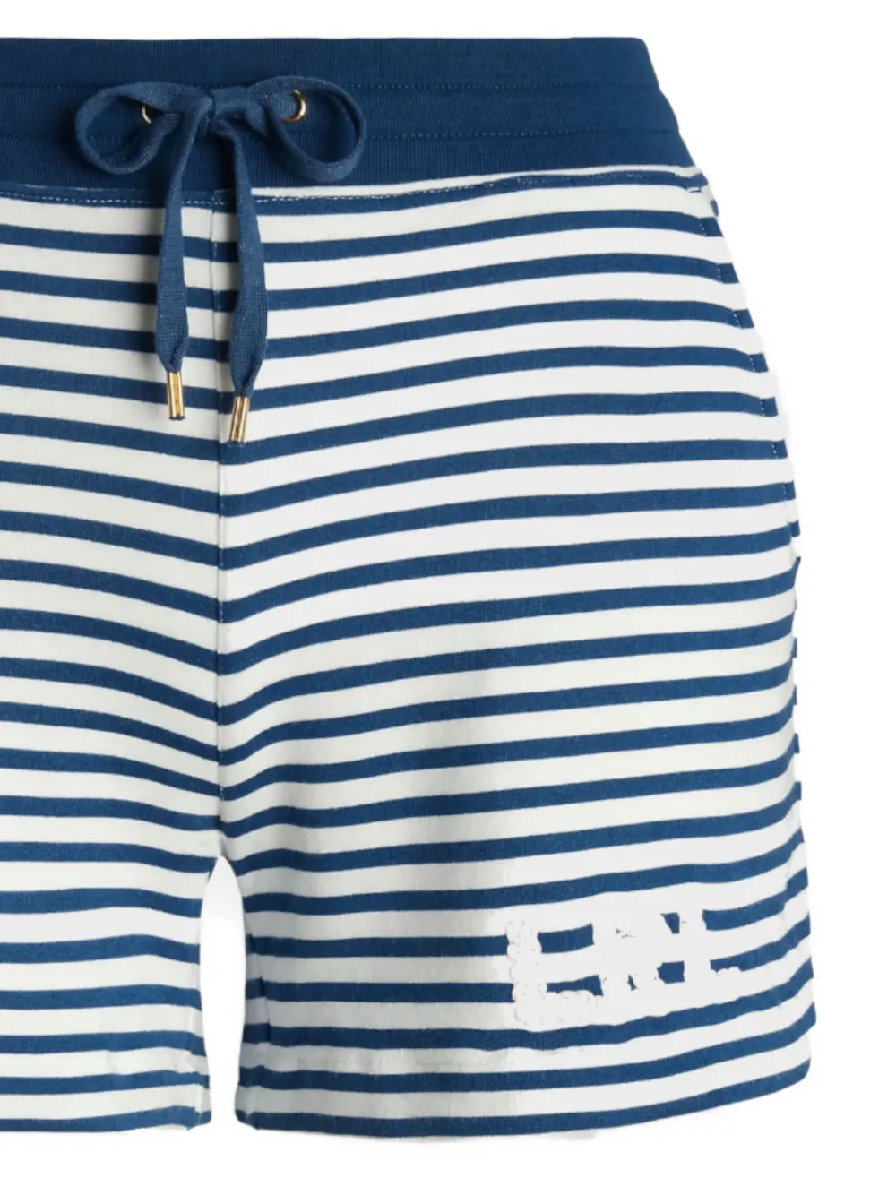 Ralph Lauren Striped-pattern Logo-detail Mini Shorts In Blue