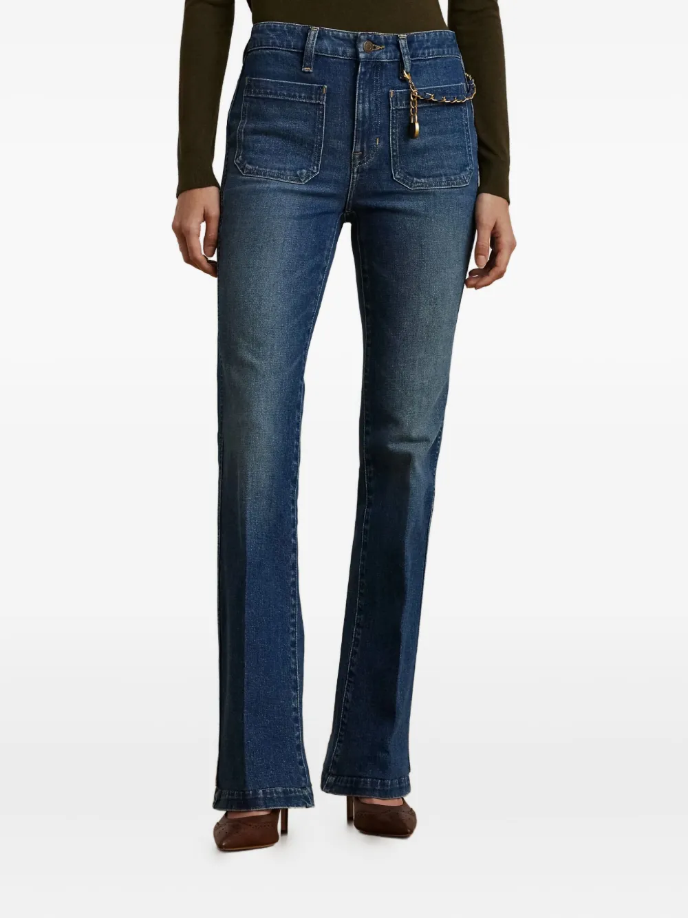 Lauren Ralph Lauren Jeans met hangslot detail Blauw