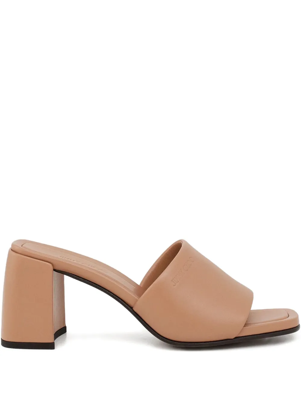 Jimmy Choo Lena 70mm スクエアトゥ サンダル - ブラウン Jimmy Choo Lena 70mm スクエアトゥ サンダル - ブラウン