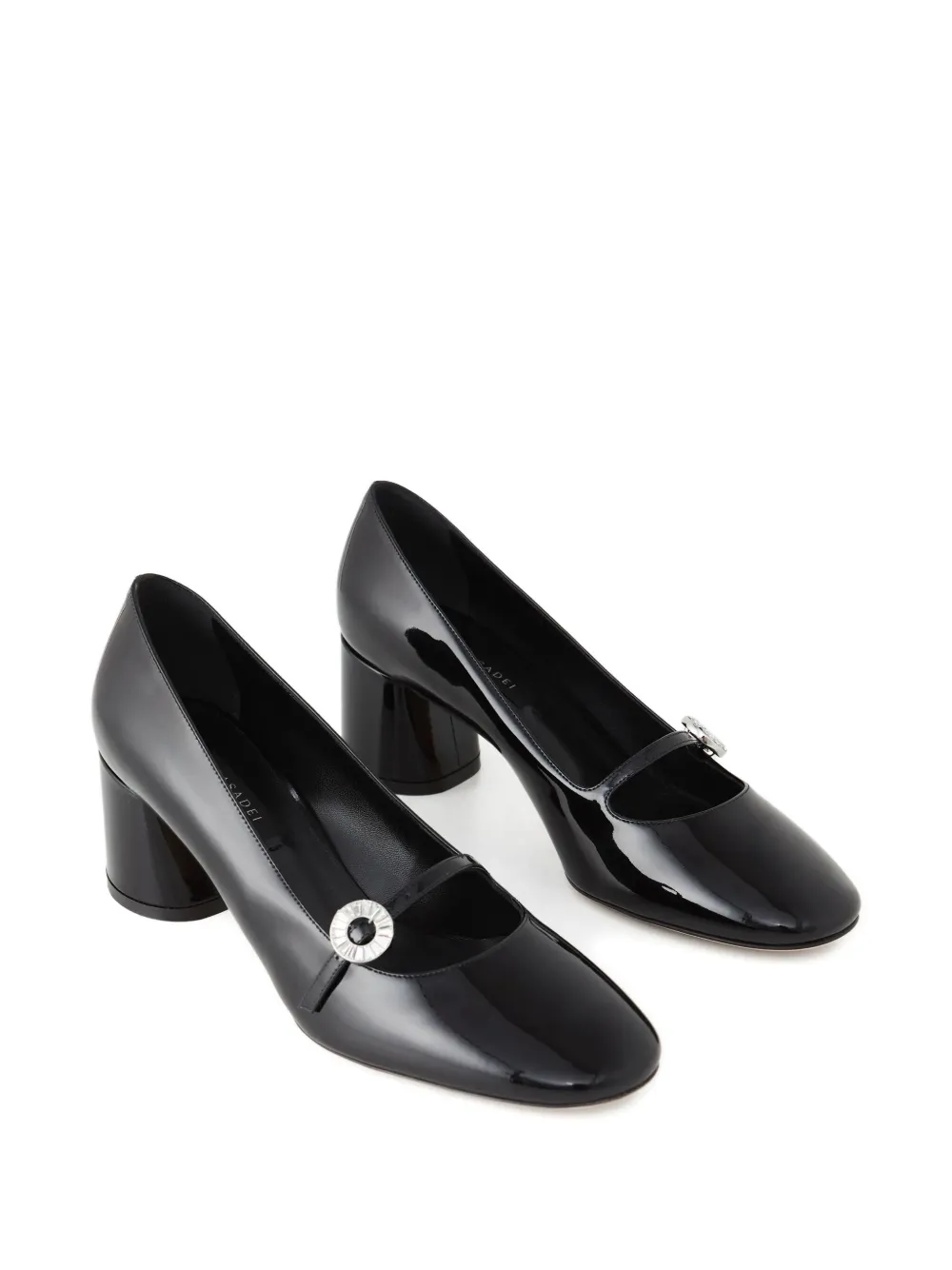 Casadei 50 mm Cleo pumps met kristallen Zwart