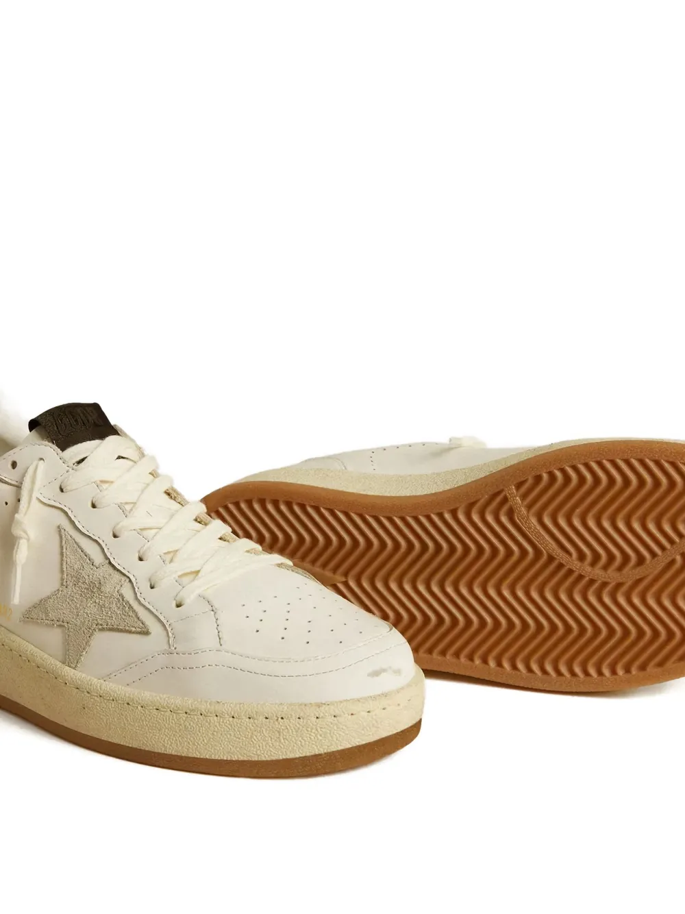 Golden Goose Ball Star Perforated Sneakers In White