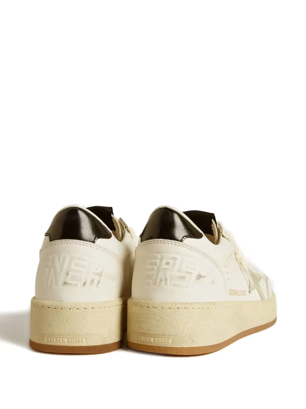 Golden Goose Ball Star Perforated Sneakers In White