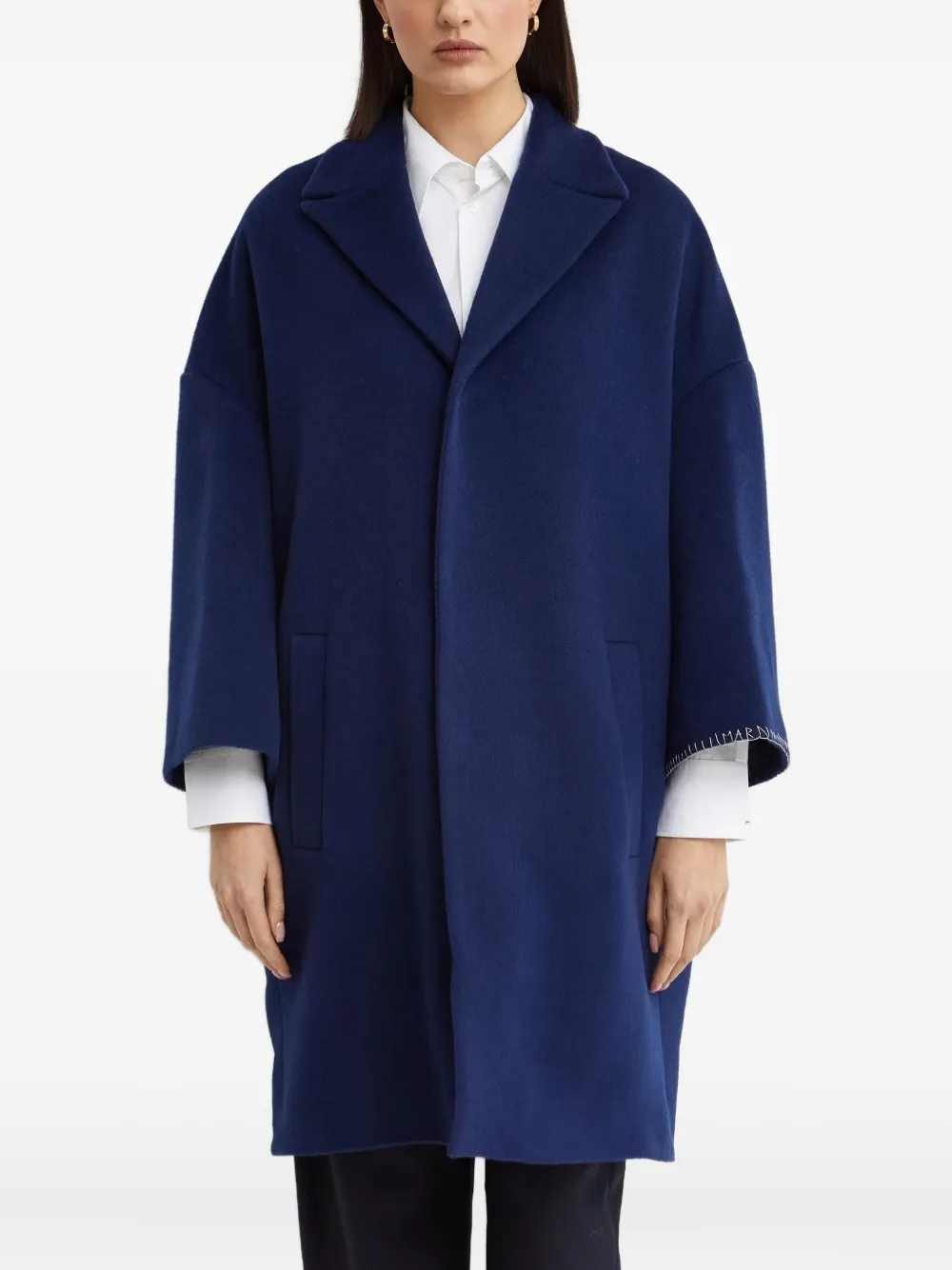 Marni Mantel met cape Blauw