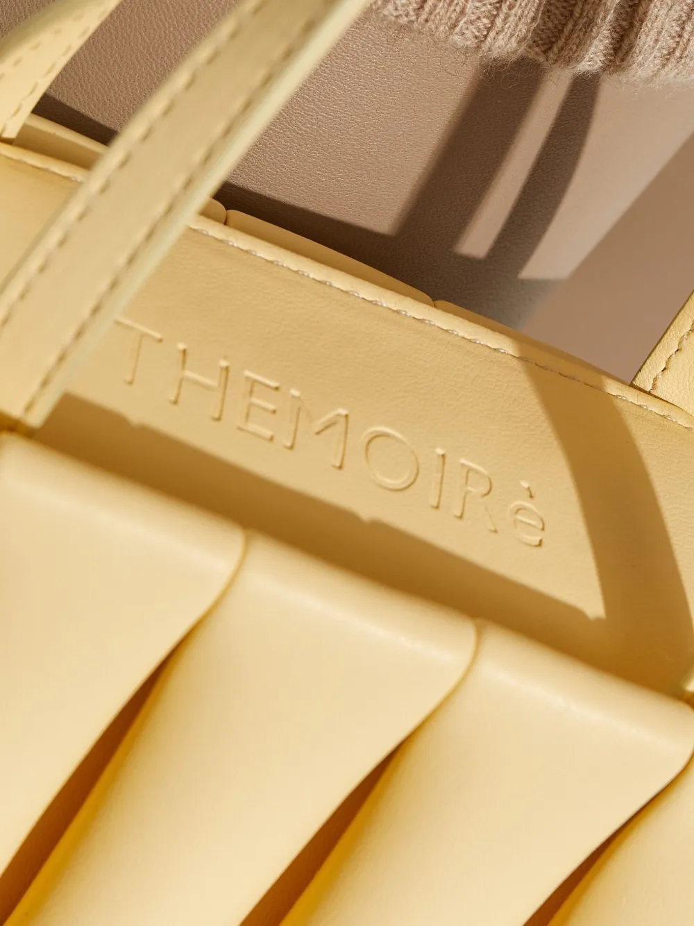 Themoirè Feronia gewatteerde shopper Beige