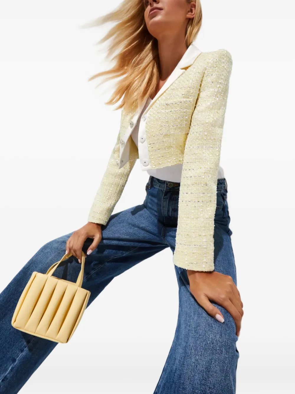 Themoirè Bolsa tote Feronia com efeito matelassê | Image 2