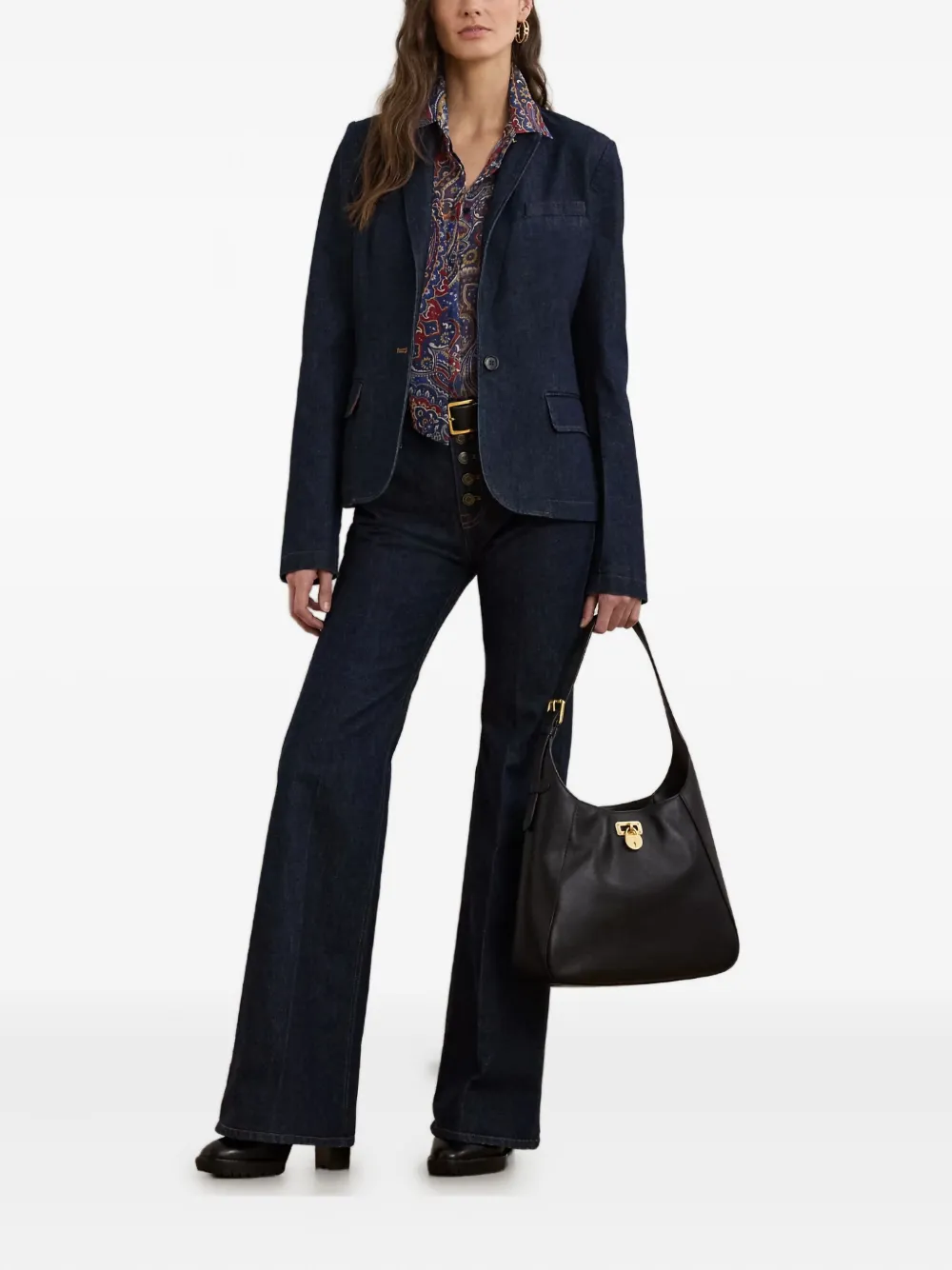 Ralph Lauren Paisley Tie-neck Blouse In Multi