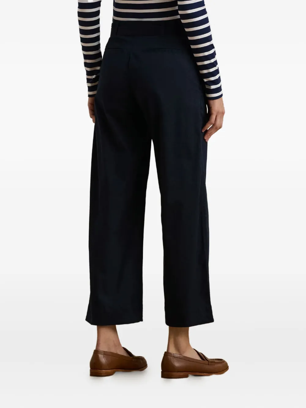 Ralph Lauren Belt Straight Trousers In Blue