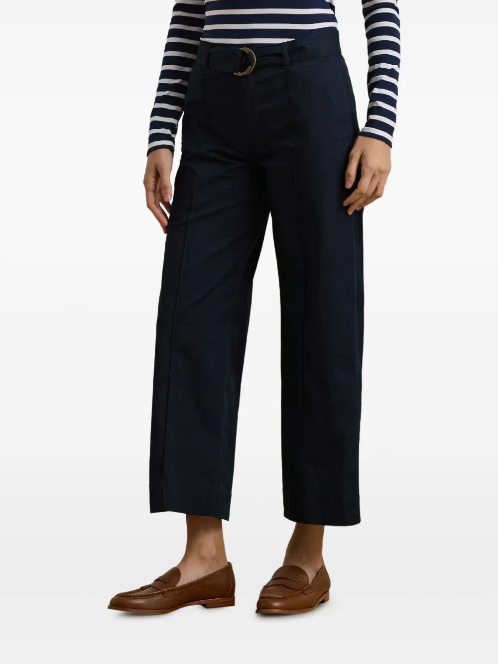 Lauren Ralph Lauren Straight broek met ceintuur Blauw