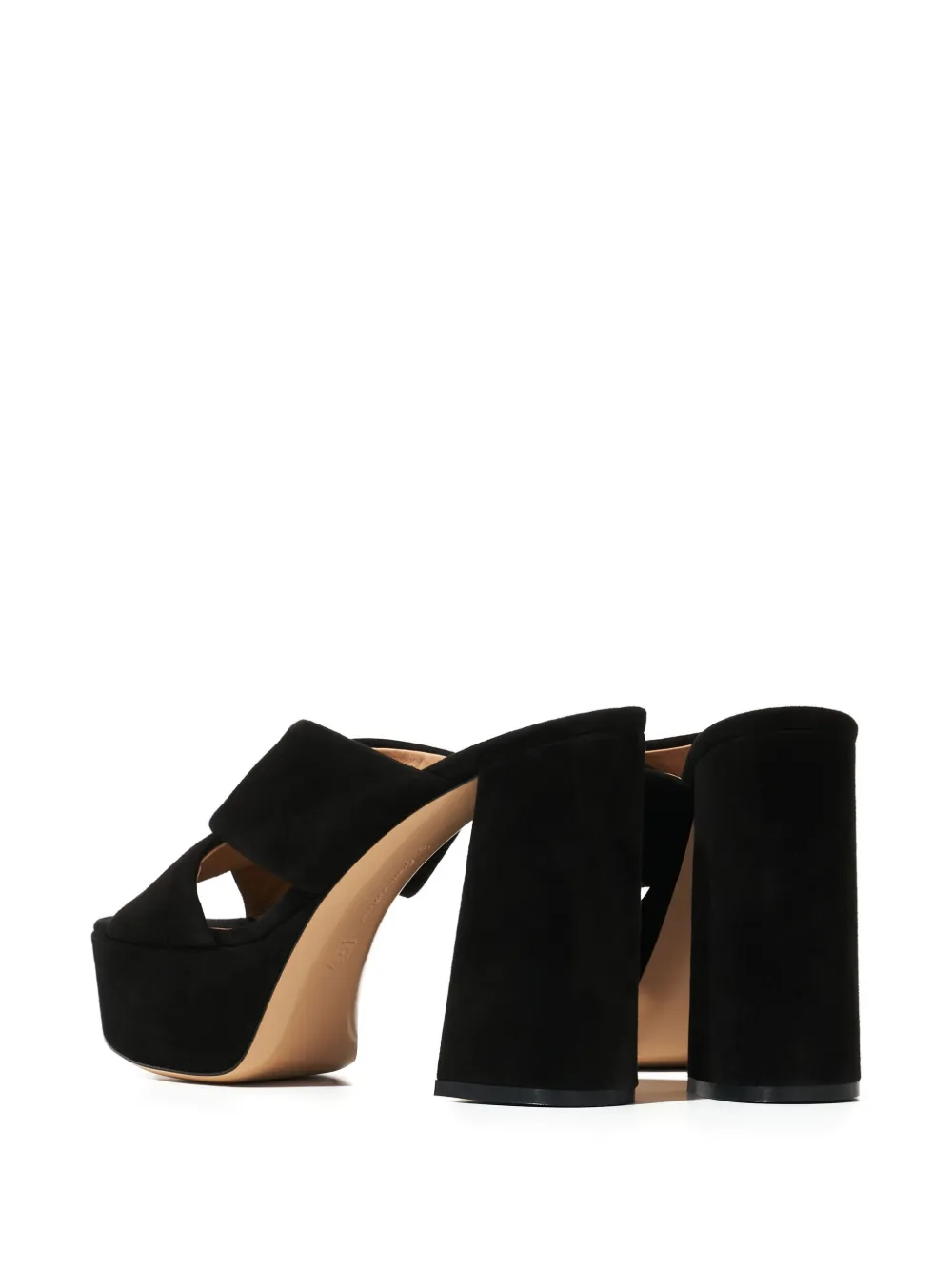 Gianvito Rossi Platform Crossover-strap Sandals In Black