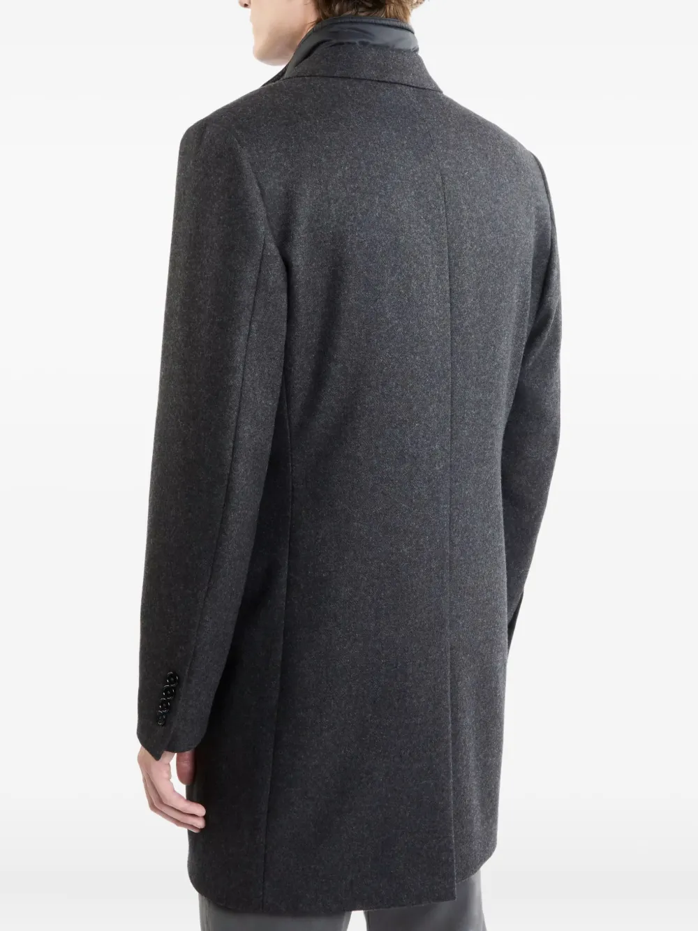 Fay Wollen jas met knoop Grijs